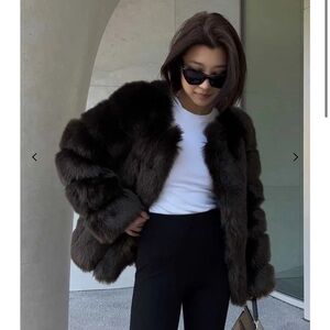Elvire Paris black Faux Fur coat